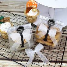 100 Piezas de Bolsas de Plástico Translúcido para Galletas y Dulces - Blanco - Ver 8