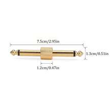 Guitar Pedal Coupler 1/4 Inch Effect Pedal To Pedal Connector Guitar Pedal Connector Gold Plated 6.35mm Male To Male Straight Type Plug For Guitar Pedalboard To Space Saving - Multicolor - View 10
