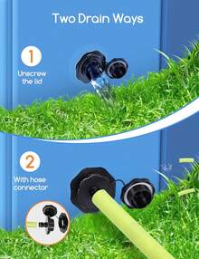 Meowant Piscinas Plegables Perros Grandes, Piscinas Plegables de plástico Duro para Perros al Aire Libre, Piscinas portátiles para Perros Extra Grandes y medianos y niños (XXXL-79'' * 12'') - 3XL-200cm*30cm - Ver 2