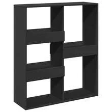 Bücherregal/Raumteiler Schwarz 100x33x115 cm - Schwarz - Übersicht 2