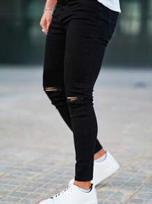 Men's Pocket Distressed Skinny Casual Fashionable Jeans