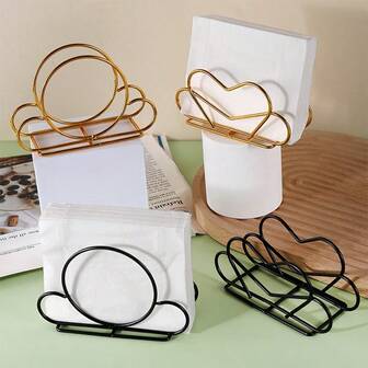 1 pieza Soporte vertical de hierro artístico para servilletas de papel, dispensador de servilletas de papel de sobremesa creativo para hotel, café, restaurante