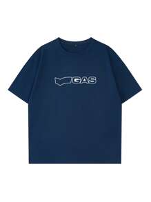 2 Stücke Herren Sommer Set - Kurzarm T-Shirt und Zugkordel Shorts, mit Rundhals Muskel Trainings T-Shirt für Gym vielseitig & bequem, Sport Outdoor Aktiv Bodybuilding Oberteil im Freundin-Stil Lässig Tragen Buchstaben & Grafik Muster, Regular Passform, Tasche Design