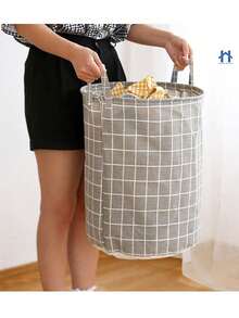 40L Foldable Multipurpose Laundry Or Toy Storage Basket - 米色 - 查看 5