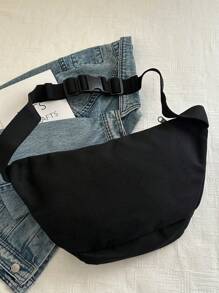 Pochete Feminina de Cor Sólida na Moda, de Grande Capacidade para Compras Casuais, Deslocamentos, Viagens e Trabalho
