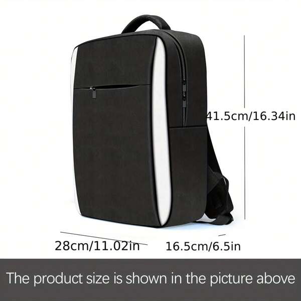 PlayStation 5 Aufbewahrungstasche, Gamecontroller Zubehör Rucksack für PS-5, stoßfest staubdicht wasserdicht Reisetasche mit verstellbarem Schultergurt, schwarz