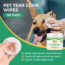 100 lingettes humides de nettoyage pour animaux de compagnie - nettoie en profondeur et nourrit la peau du chien, adoucit le poil, apaise la peau sèche, convient à tous les chiens, procure du confort, doux et hydratant, idéal pour une utilisation quotidienne.