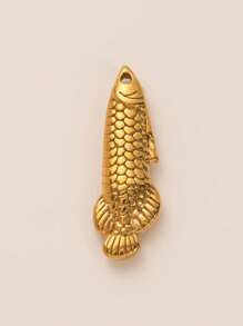 1Pc Beach Vacation Style Marine Creatures Series Mermaid Tail Goldfish Golden Dragon Fish Sea Turtle Conch Whale Octopus Crab Shaped Stainless Steel Material Pendant, DIY Necklace Bracelet Earrings Keychain Bag Chain Accessories, Electroplated 18K Gold, Waterproof And Sweat Proof, Women's Jewelry, Women's Accessories, Gifts For Wives, Mothers, Girlfriends
