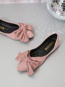 Sapatos Femininos Elegantes com Laço Nó 2025 de Bico Fino Versáteis, Mocassins Casuais Confortáveis