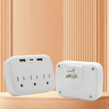 Portable Powerhouse: Mini Power Socket With 2 USB, 1 USB - C, Ideal For Office, Bedside, And Travel Suitable For Travel, Office, Dorm, And Home Multi-Port, Charger, Adapter - US A Type Plug(110-127V) - View 5