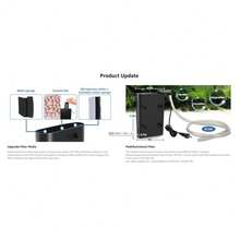 Filtro multifuncional para acuario Hygger, filtro de estanque de peces de 60GPH para cambio de agua, filtración y paisajismo con manguera de agua, tubo de selva tropical, esponja y bolas cerámicas como medios de filtración - Por defecto - Ver 9