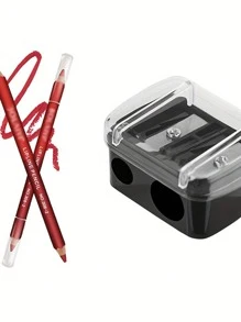 Double Holes Precision Lipstick Cosmetic Pencil Sharpener For Eyebrow Lip Liner Eyeliner Pencil Gift School Supplies