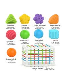 1 Pc Baby Stacking Toy, Color & Shape Learning, Hand Coordination Exercise, Grabbing Stimulation, Early Education Stacking Toy, Christmas & Halloween Gift, (Accessories Details, Textures & Colors Are Random)