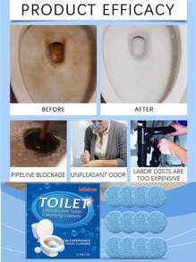 Toilet Cleaning Effervescent Tablets Daily Household Toilet Descaling, Toilet Cleaning, Deodorizing And Cleaning Effervescent Tablets