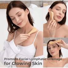 Dry Brushing Body Brush Set – Natural Bristle Spa Exfoliator Kit With Face Cleansing Brush, Long Dry Brushing Body Brush For Lymphatic Drainage & Massaging Cellulite Brush For Smooth, Radiant Skin - 1 - View 4
