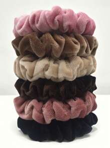 6 Stück bunte Samt Scrunchies, Haargummis als Haarschmuck für Frauen, schonende Haargummis, Haargummis, Haargummis