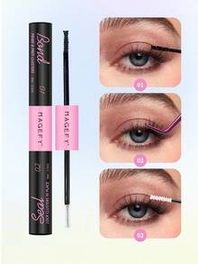 MAGEFY 800pcs Cartoon Style Curly False Eyelashes Extension Kit, Includes 2 Glue, 1 Tweezer, 1 Eyeliner Brush, 30D/40D/50D, 8-18mm, DIY Individual Lashes, 3D Lashes, Russian Volume Lashes, Dramatic Messy Mink Lashes, Elongated Fox Eye Lifting Makeup Eyelash Extension Set - Black - View 9