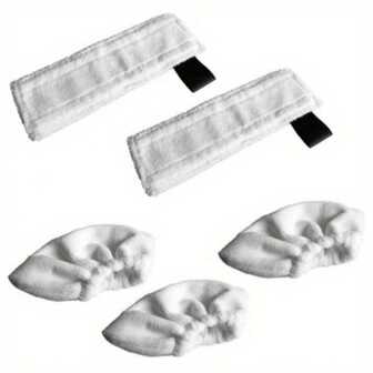 4 Ultra-Fine Fiber Cleaning Pads, Suitable For Karcher SC2, SC3, SC4, SC5 Steam Cleaners - Floor Mop Cloth Brush Cover
