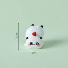6pcs Creative Cute Panda Eating Bamboo Car Decorative Accessories
