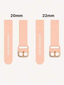 20mm Outdoor Sports Silicone Watch Band, Compatible With Samsung Galaxy Watch 7 FE 6 5 4 40mm 44mm, Watch 5 Pro 45 44mm, Watch 6 43mm, Watch 4 Classic 46mm, Waterproof Sweatproof Light Pink For Women - Baby Pink - View 12