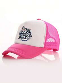 1pc Y2K Shark Print Baseball Cap, Mesh Trucker Hat, Breathable Adjustable Golf Sun Hat, Fashionable Curved Brim Sun Hat For Women/Men, Couples Summer Sun Protection