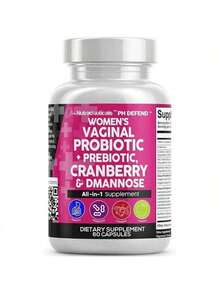 Women's Vaginal Probiotics   Prebiotics 2-Pack | 20B CFU With Cranberry & D-Mannose 500mg | Urinary Tract & PH Balance | Made In USA - 3件 - 查看 9