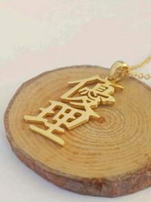Collar personalizado - Collar con nombre japonés personalizado, de acero inoxidable ajustable, accesorio de moda, adecuado como regalo para la temporada de graduación, Día del maestro, Navidad, boda