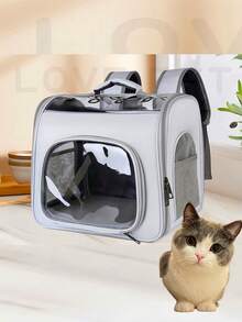 1个糖果色宠物背包，采用耐用ABS材质和牛津布制成，9个透气孔和透气网眼，进一步增强空气流通，让您的宠物保持凉爽舒适。专为户外旅行设计，您可以用它来携带小型犬或猫咪，用于骑行、露营、户外散步或与朋友聚会。适用于猫狗，透气便捷。