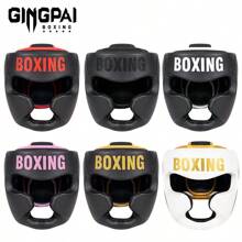GINGPAI Casque de protection professionnel de boxe pour adultes et adolescents, pour l'entraînement de Muay Thai et de Taekwondo, pour hommes et femmes