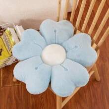 1pc, Soft Flower Plush Chair Cushion & Throw Pillow - Cozy Polyester, Machine Washable, Perfect For Bedroom Sofa Chairs Gifts Birthday Graduation