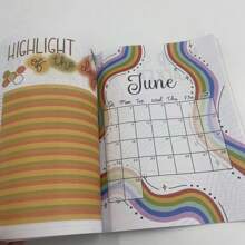 1 PIEZA Bullet Journal 2025, páginas de planificador, seguimiento, hábito, estado de ánimo, sueño, agua, resaltado, calendario, útiles escolares, de vuelta a la escuela