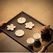 Ceramic Cherry Blossom Fragrance Stick Holder Or Incense Burner Holder, Simple And Unique Cigarette Ash Catcher Fragrance Tray And Decorative Gift, Home Decoration About 2.76 Inches