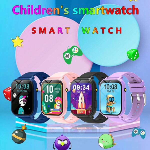 SIMSONLAB Orologio Smart con giochi per bambini, con fotocamera, album fotografico, VCR, 18 giochi integrati, calcolatrice, calendario, luci a LED, regalo perfetto per le vacanze per i bambini!