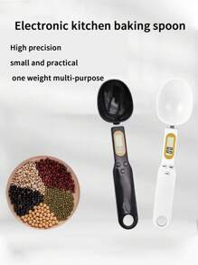 1 pieza Cuchara medidora digital multifuncional de alta precisión, báscula electrónica de 500g/0.1g portátil con pantalla LED, báscula electrónica pequeña para cocina doméstica