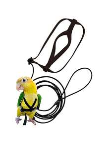 1 Set Parrot Harness Style Leash Pet Training Toy, Suitable For Walking Birds Outdoor - Black - View 1