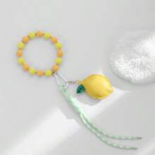 1 Stück süßer Schlüsselanhänger in Obstform aus synthetischen Fasern, für Frühling/Sommer