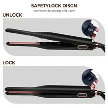 UKLISS 2-In-1 Straightener And Curler: Mini Ceramic Styling Tool For Short, Long Hair And Beard, Mother's Day Gift, Valentine's Day Gift, Boyfriend Gift, St. Patrick's Day Gift, Cute Pink - EU C Type Plug(220-240V) - View 12