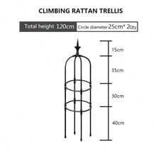 U-Shaped Pointed Flower Stand, Reinforced Steel Tube Coated Flower Climbing Trellis, Outdoor Floral Vine Support, Gardening Accessories