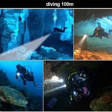 2025 Super High Power Diving Flashlight XHP70 Led Professional Diving Flashlights Strong Lights Underwater Lighting 200M - Black - View 9