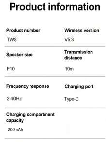X55 Mini Earphone Wireless Earphone Headphones Noise Reduction Sport Game Sleep Bluetooth Earbuds HIFI Stereo Music Headset Wireless Bluetooth Headphones Waterproof Noise-Proof LED Earbuds With Mic Wireless Headset Bluetooth Earphones