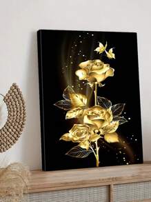 1pc,Golden Flower Rose Painting Poster High Quality Canvas Printing Painting Home Wall Decoration Art Perfect Gift Waterproof Canvas Painting Great For Living Room, Bedroom, Office Wall Decoration Wall Arts Painting ,1pc,Colorful Feather Wall Poster Canvas Print Painting Art Prints Home Decor Perfect Gift Waterproof Canvas Painting Great For Living Room, Bedroom, Office Wall Decoration Wall Arts Painting ,Optional Frame
