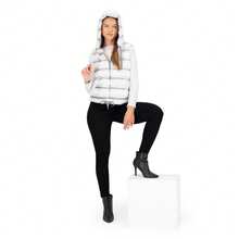 Women Outdoor Vests Jackets - Light Grey - View 6