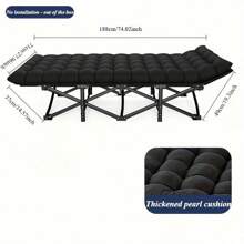 LITIDA Oversized Folding Bed Cot, Camping Cot With Carry Bag, 500lbs Support XXL, Portable Rollaway Guest Sleeping Cot With Mattress, Camp Cot Bed For Travel, Guest