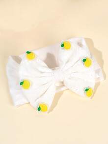 1个白色樱桃、草莓、雏菊蝴蝶结发箍，尼龙弹力发圈，时尚发饰，适合婴儿、春夏、婚礼、旅行、派对等场合，可作礼物 - 白色 - 查看 12