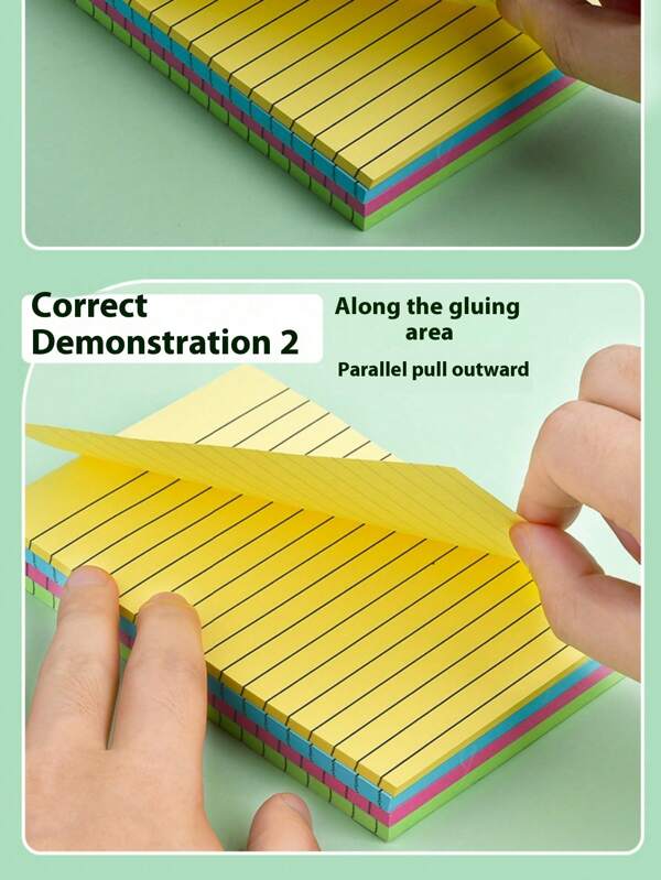 100pcs/200pcs Colorful Linear Sticky Notes, Message Notes, Small Gifts For Teachers To Reward Students, Reward Gifts That Children Like, Highly Attractive Portable Student Marker Writing Notes Self-Adhesive Convenient To Stick To The Notepad Office, Home, School Two Styles Of Large And Small Office Helper,School Supplies,Back To School