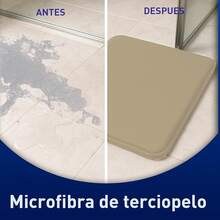 Bluelander Tapete de Baño Antiderrapante Foam, Espuma Viscoelástica Gruesa, Alfombrilla de Baño Antideslizante de Terciopelo, Absorbente y Suave para Todo Hogar (Beige, 1 Pieza) - Beis - Ver 7
