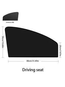 通用汽车侧窗遮阳帘磁性隐私百叶窗车用遮光窗帘适用于露营睡觉午睡婴儿儿童哺乳换衣服 - 黑色 - 查看 11
