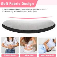 Heating Pads, Period Cramp Massager Portable Cordless Heating Pad With 6 Heat Levels And 6 Massage Modes For Back Pain Relief Menstrual Heating Pad - Black - View 5