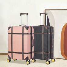 Maleta vintage de moda y bolsa de viaje con ruedas para la escuela, accesorios y artículos escolares - Multicolor - Ver 3