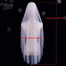 Bridal Veils - V157 White Ribbon Hair Comb - View 1